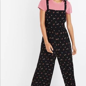 Madewell Smocked Crop Jumpsuit in Flower Toss